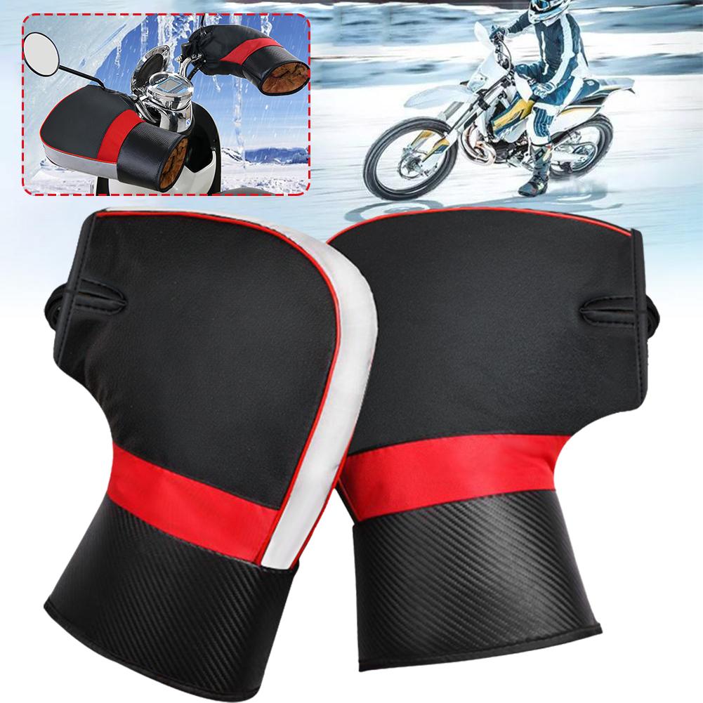 1 Pair Winter Motorcycle Electric Bicycle Windproof Warm Strip Windproof Reflective With Heating Tools Thickened Handlebar F7E8