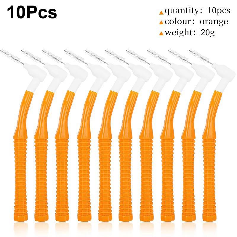 Replaceable Interdental Brush With Dust Cover Soft Mini Brush L-type Tooth Floss Cleaning Between Teeth Oral Care Toothpicks