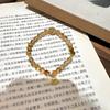 """Zehn Meilen des Glücks"" Text Neuer Chinesischer Stil Gelber Kristall Tigerauge Stein Perlenarmband Vielseitiges Mehrschichtiges Armband"""