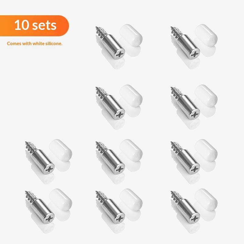 10/50 Sets Regalbodenträger mit Hülse Selbstschneidende Schrauben für Küchenschrank Laminatboden Haus Holzbearbeitungsprojekte