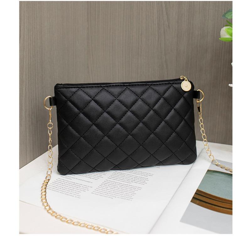 Small Bag, Diamond Grid Shoulder Bag, Women's Makeup Bag