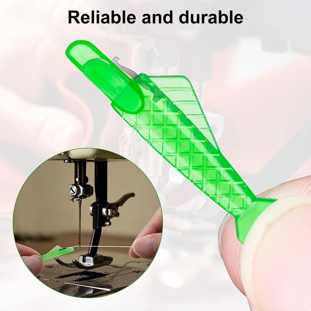 Yousheng 20 Pcs Fish Mouth Needle Threader Sewing Machine Needle Threader Loop Needle Threading Tool for Hand Sewing Machine Sewing
