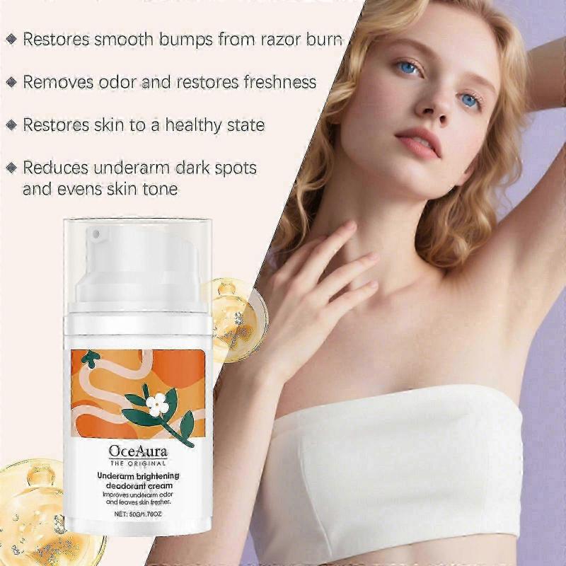 The Original Underarm Brightening Deodorant Cream for Dark Underarms Treatment, Body Odor Eliminator for Women & Men, Ingrown Hair Treatment