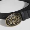 High-end Women's Belt Retro Carved Buckle Elegant and Fashionable New Women's Belt PU Belt