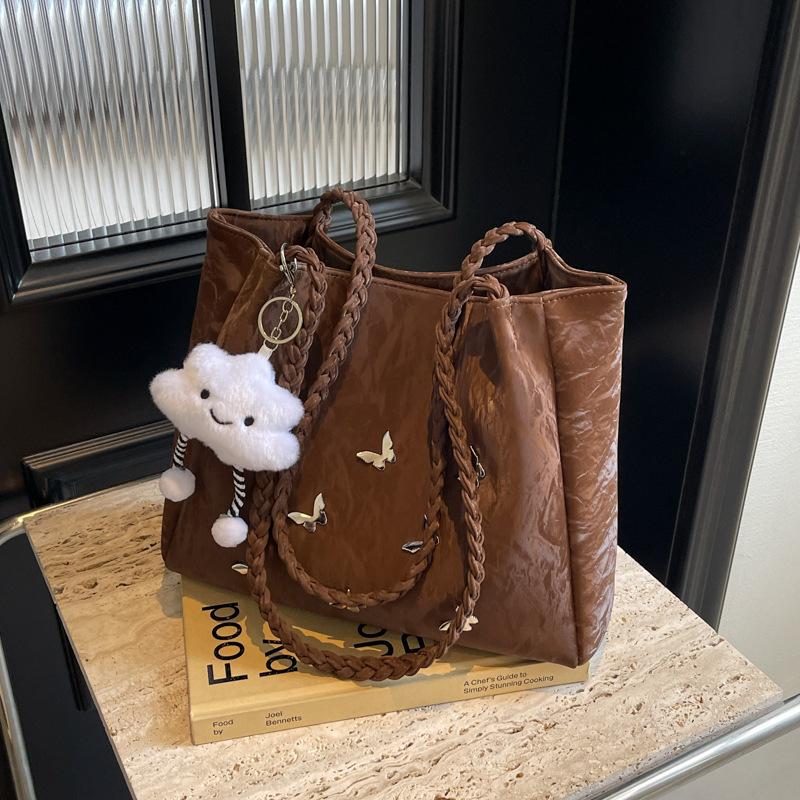 

Shoulder bag women s large-capacity high-end sense light luxury versatile women s bag Korean version niche design commuter handbag tide 35*11*25 кофейный