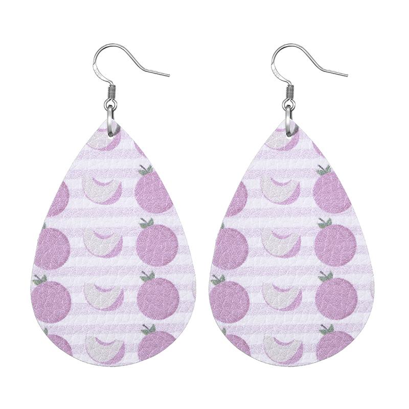 Fashion Leather Earrings Lightweight Faux Leather Leaf Earrings Teardrop Dangle Handmade For Women Girls Jewelry Wholesale