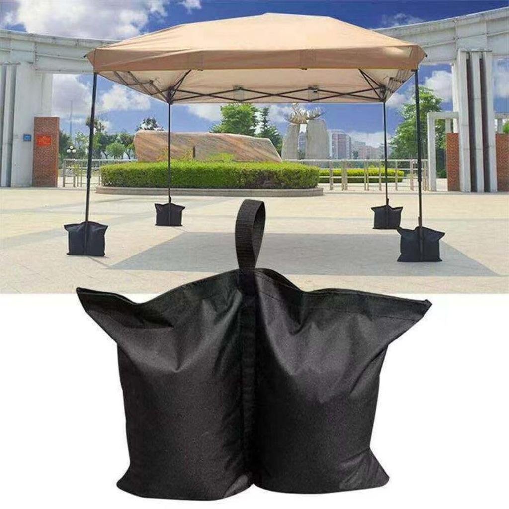 GrowGem Zeltplane Stützmaterial Camping Sport Starker Wind Fallschutz Gewicht Sandbeutel 10kg Set von 4 Schwarz