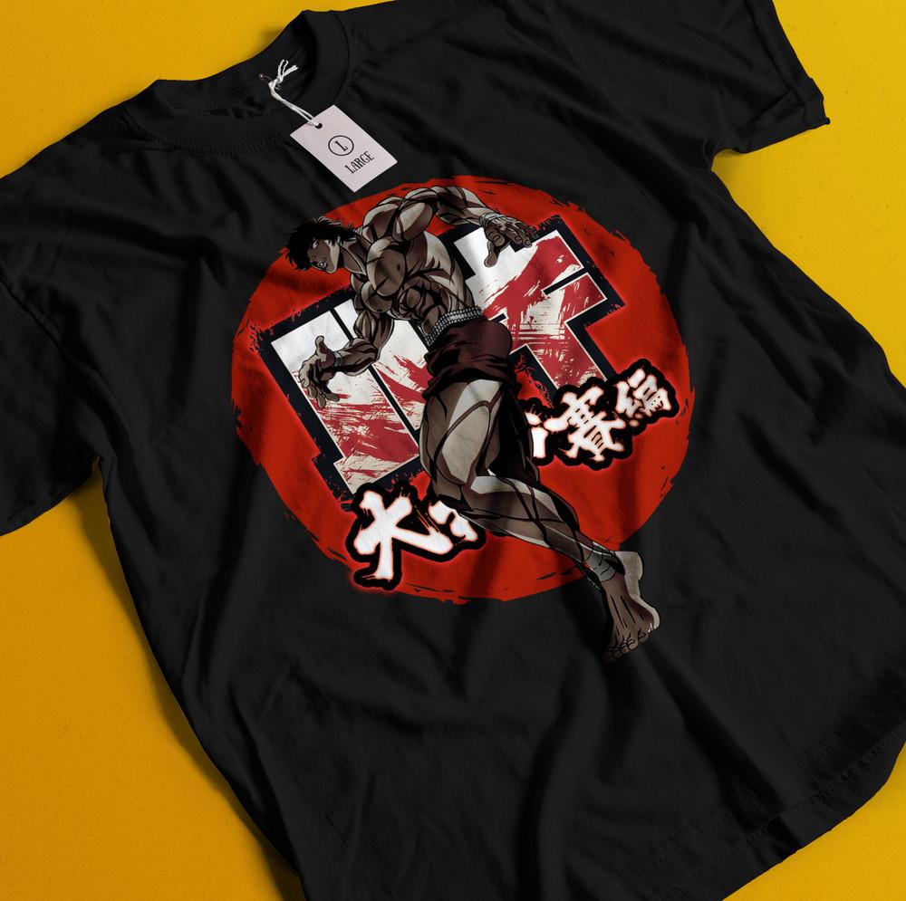 

Футболка Baki The Grappler Футболка Баки Ханма Футболка Юдзиро Футболка Боец Джек Бисквит 4XL