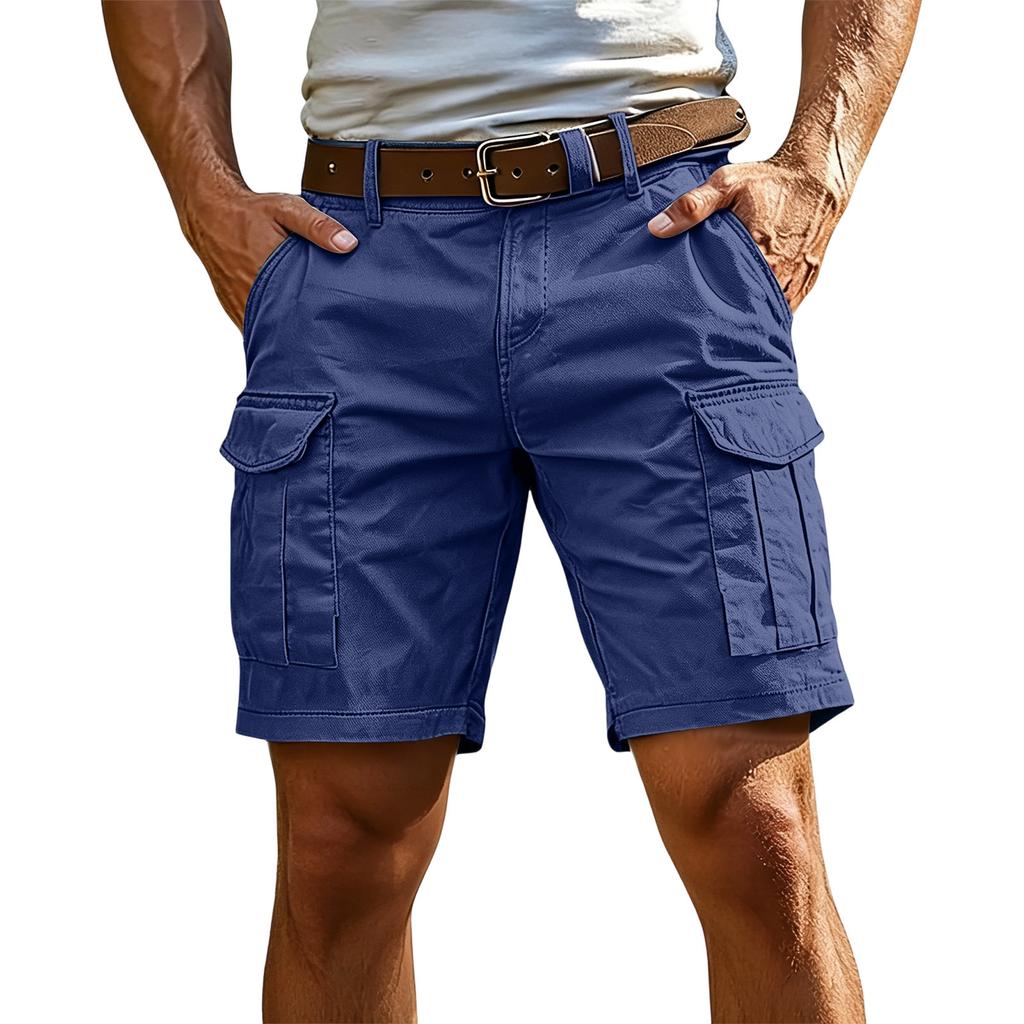 Men's Casual Lightweight Cargo Shorts Five Pocket Relaxed Fit Summer Work Shorts Without Belt for Outdoor Activities