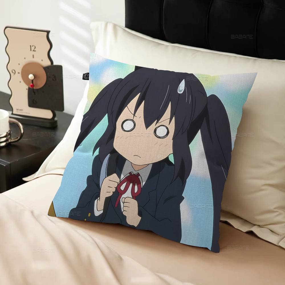 Anime Kawaii Girl K-On Cute Pillow Cushion Cover Pillowcase Living Room Sofa Home Decor Customized