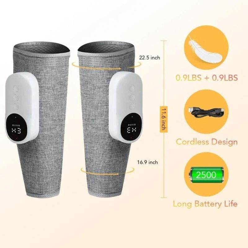 2026 New 360° Leg Massager 3 Modes Air Compression Heat Calf Massager Adjustable Intensity Relieve Foot Muscle Promote Blood Circulation
