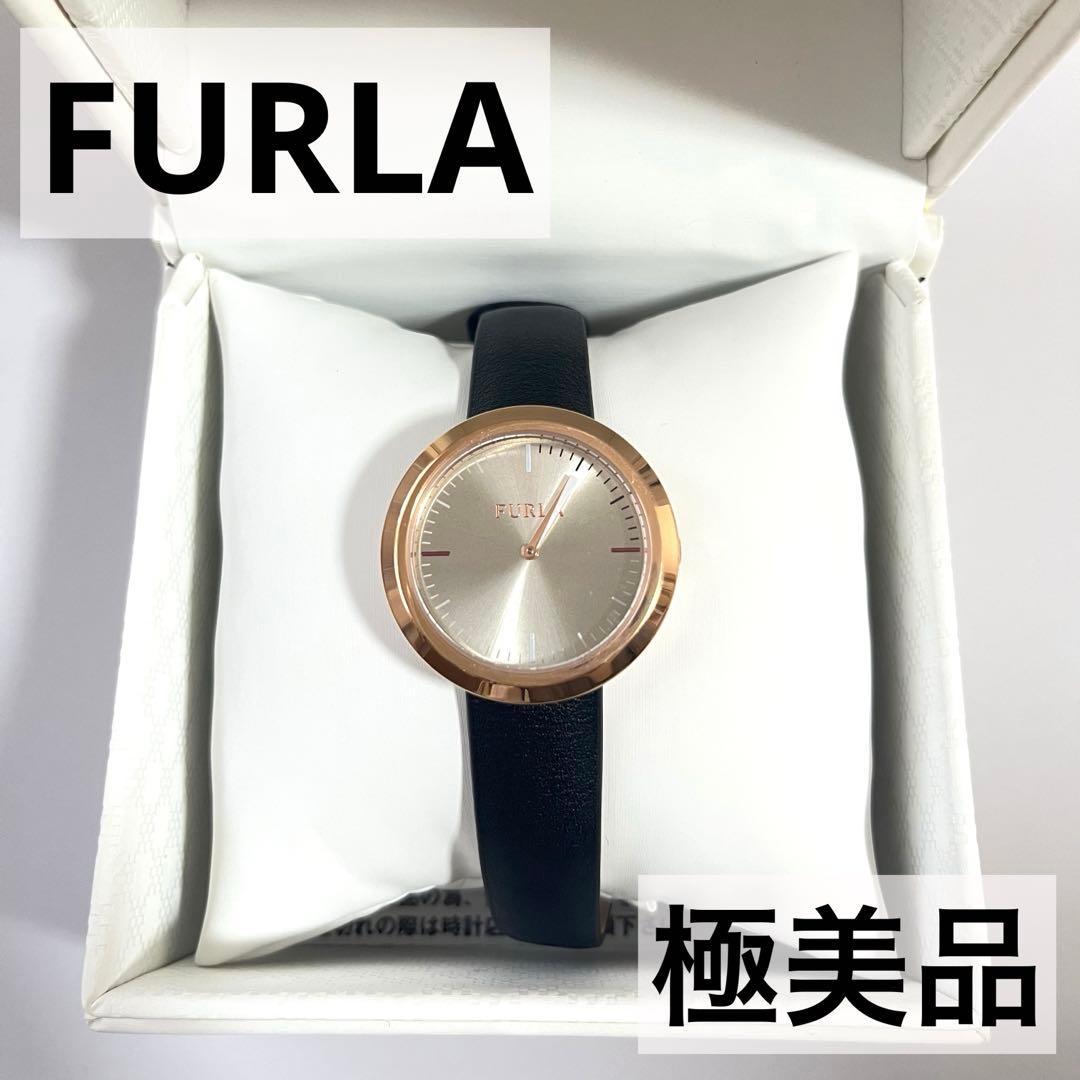 Used [Good Condition] FURLA VALENTINA Watch Black Stylish Work