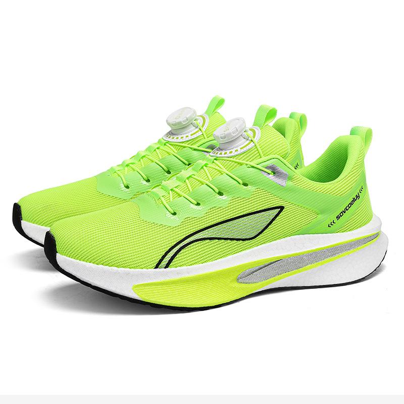 Gradient Color Running Shoes Breathable Mesh Athletic Sneakers Lightweight Non-Slip Cushioning Sports Shoes