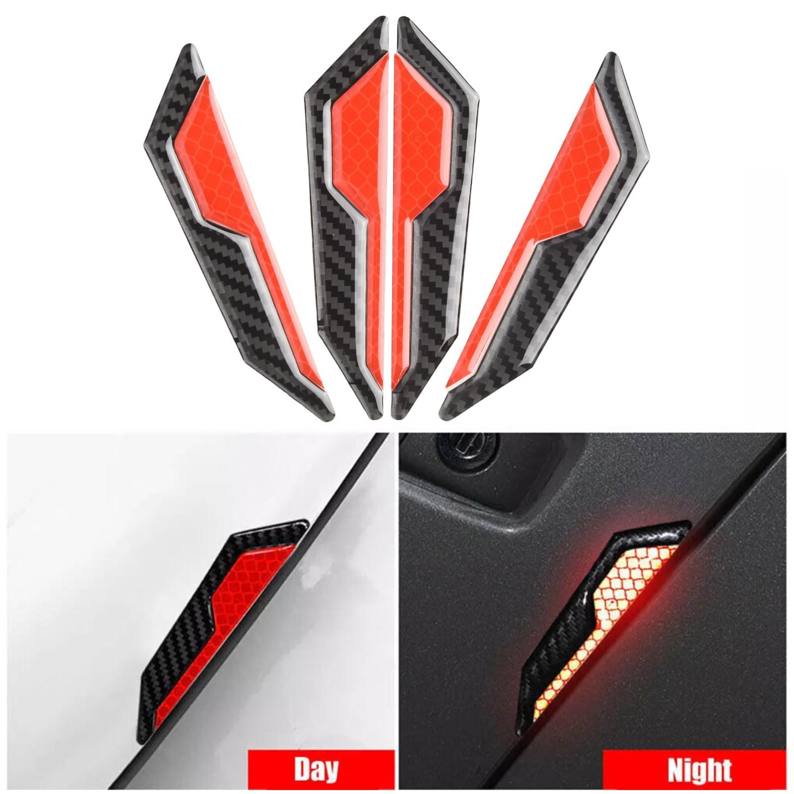 Car Side Protective Stickers 4pc Set with Enhanced Nighttime Visibility