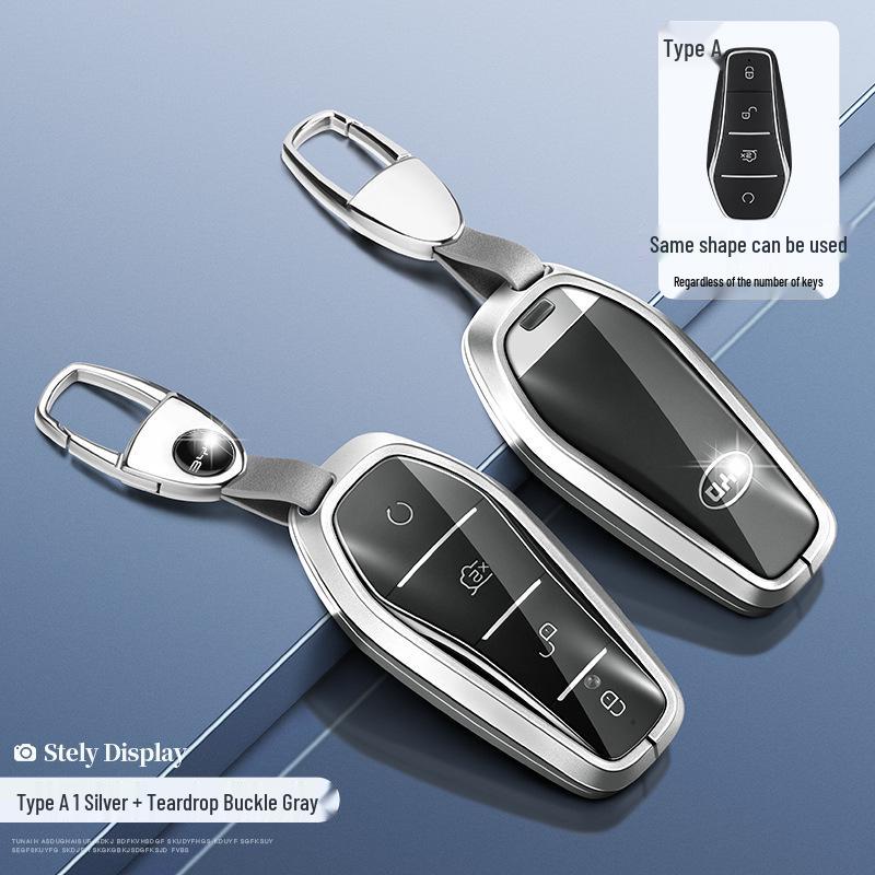 BYD Car Key Cover for Tang, Song, Qin, Yuan Pro/PLUS, Han DMI, E2 - Protective Shell with Buckle