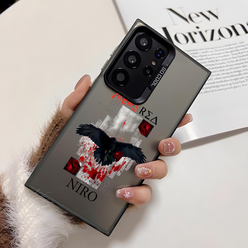 Rapper N-NIRO OX7 Phone Case For Samsung Galaxy S25 Edge S24 S23 S22 S21 S20 Ultra Funda Silicone Silver Cover