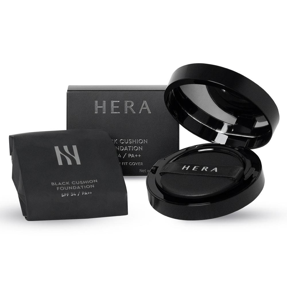 HERA Black Cushion Foundation 23N1 Beige (15g) + Refill (15g) 23N1 Beige (15g) + Refill