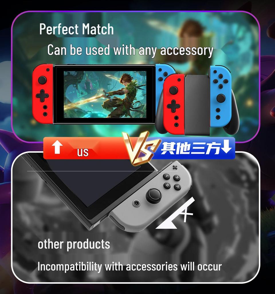 Switch2 Wireless NS Joy-Con Controllers with One-Key Wake-up, Vibration, and Continuous Fire