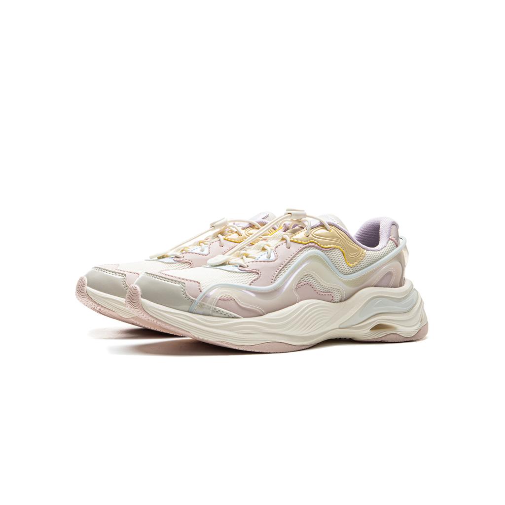 Li Ning Kids Sports Lifestyle Series Synthetic Leather Fabric Fashion Durable Low-Top Casual Shoes Kids Sneaker Light-Purple YKCU168-2