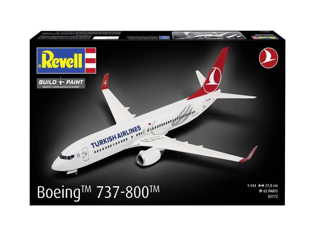 German Revell 1/144 Boeing 737-800 Turkish Airlines Plastic Model Kit 03772 (Airplane)