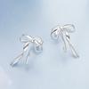 barbie Earrings [Sterling Silver·Original Design] Ribbon Bow Earrings, the First Release of Elegant and High-end Style, Ins Style ZJYES-YS-051