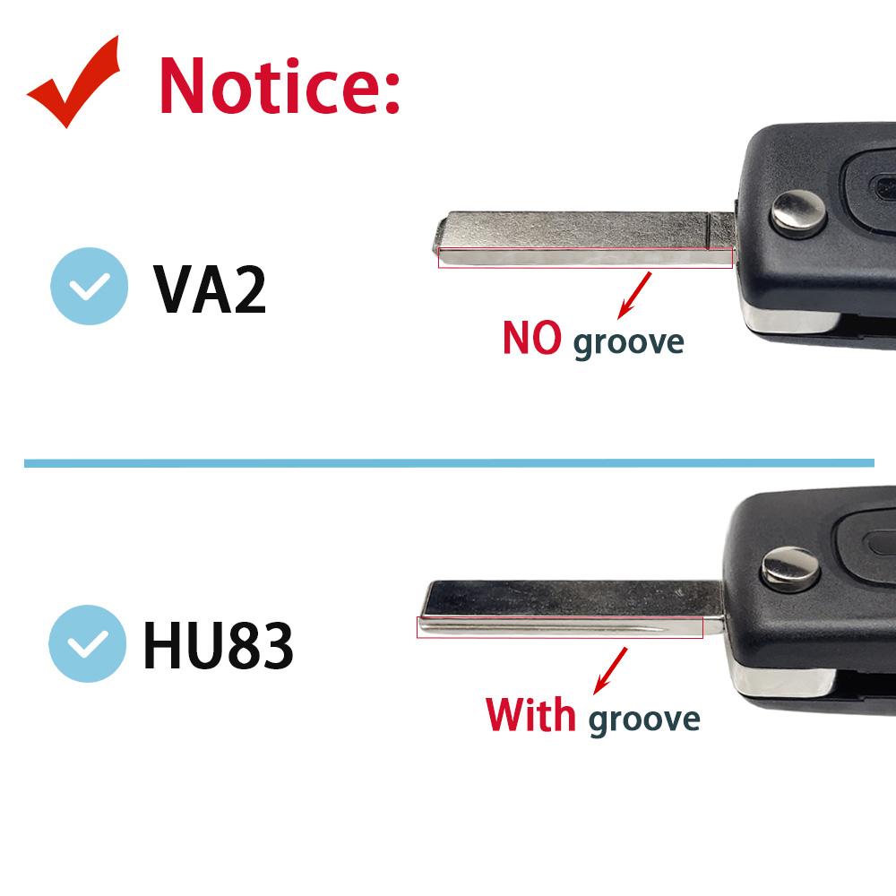 YOCASTY Flip Remote Car Key Shell Case For Peugeot 207 307 308 407 607 807 For Citroen C2 C3 C4 C5 C6 Xsara Berlingo HU83 VA2