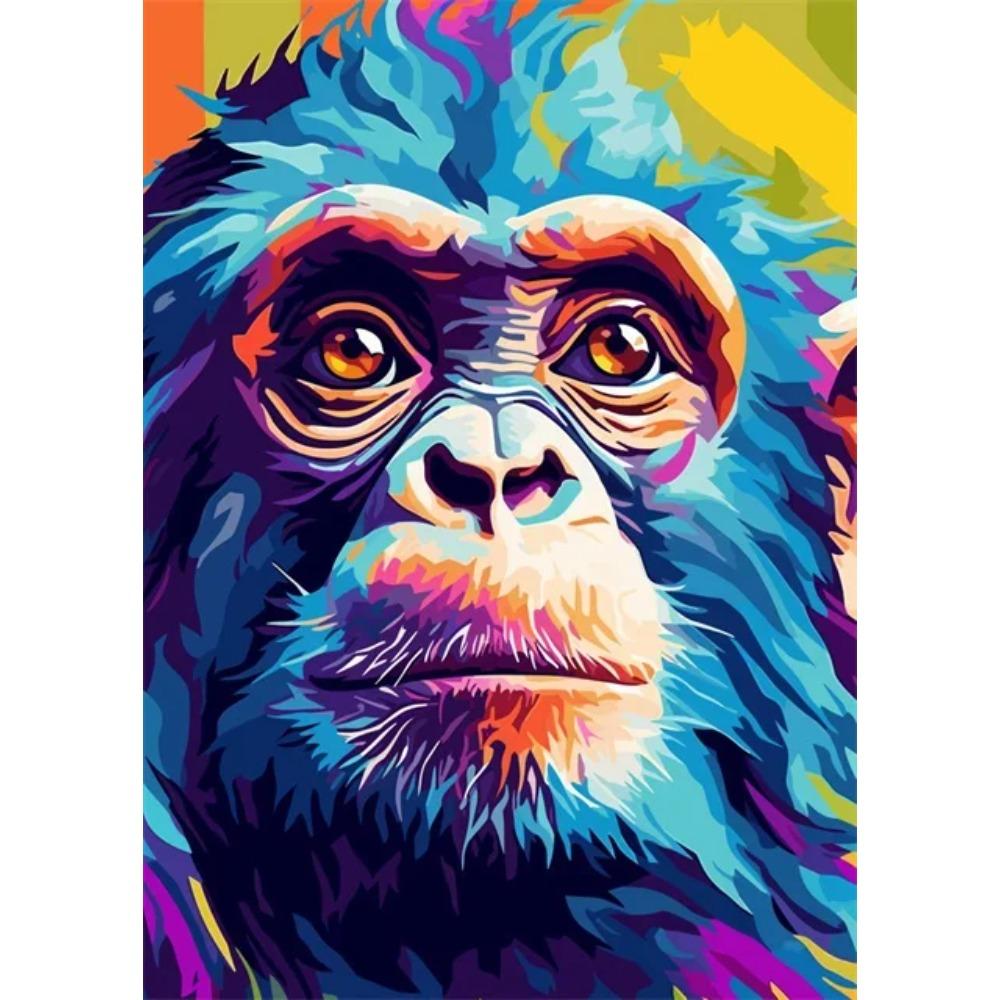 Abstrakt Färgstark Vilda Djur Canvasmålning Bläckfisk Katt Apa Lejon Graffiti Popkonst Målare Väggkonst Väggmålning för Heminredning