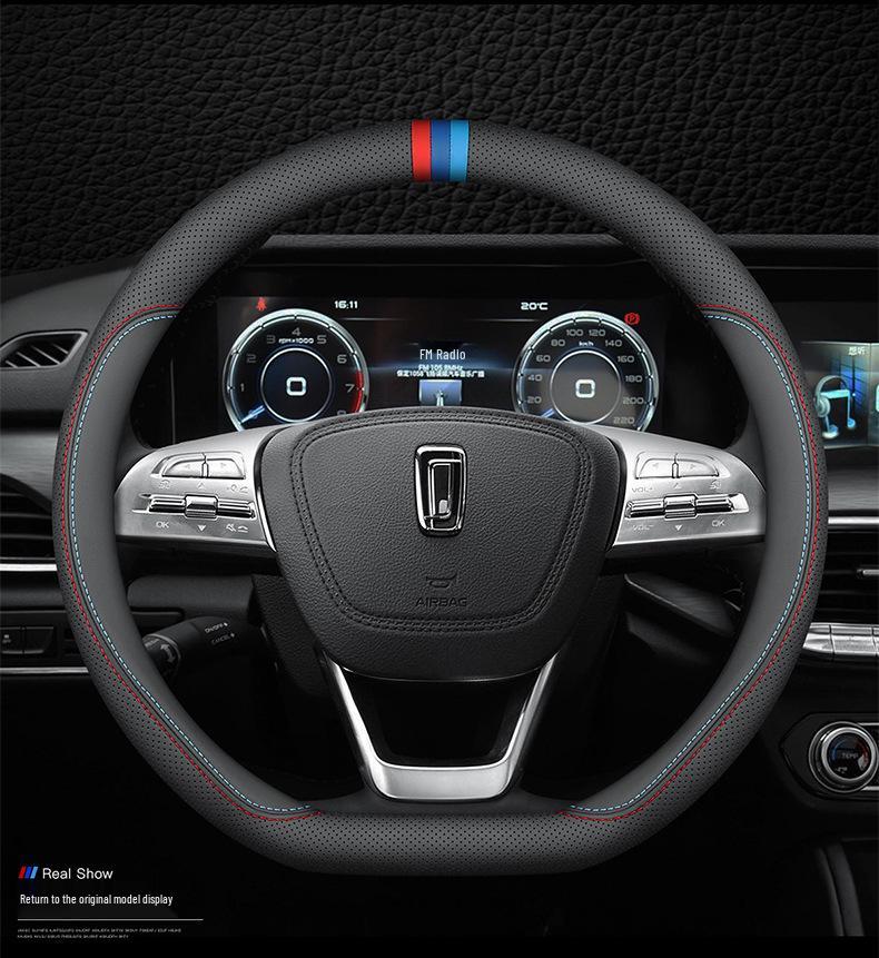 Genuine Leather Non-Slip Ultra-Thin Steering Wheel Cover for Pentium Models X40, B50, B70, B90, X80, T33, T99, M80