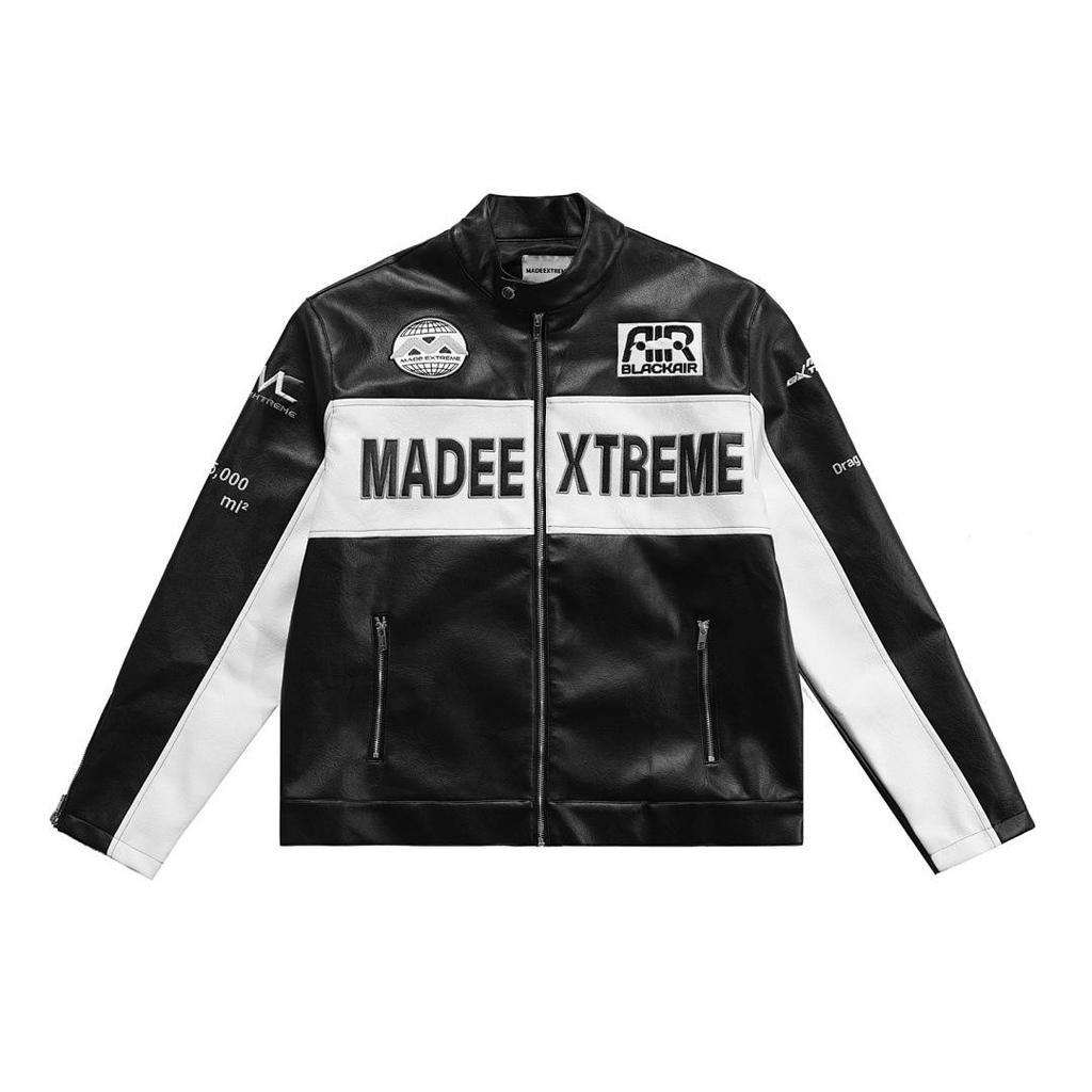 BLACKAIR Unisex Retro Street Cleanfit Lychee PU Leather Jacket
