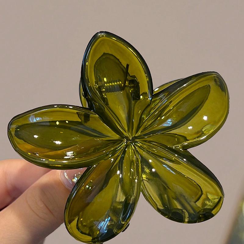 Women's Style Oversized 8cm/3.15" Jelly Color Plastic Hair Clips In Green, Brown, Amber, Fashion Elegant Minimalistic Simple