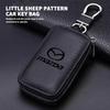 Car Key Storage Bag Leather Zipper Key Organization Cover For Mazda 2 3 5 6 Axela Atenza Speed 6 CX3 CX4 CX5 CX7 CX8 CX9 MS