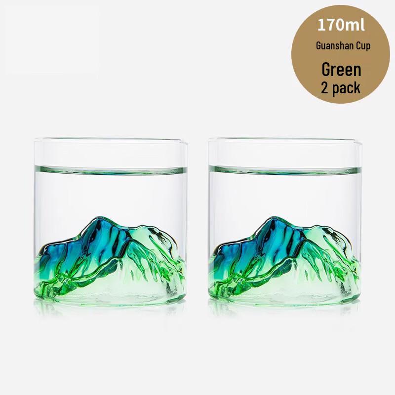 Wutuo Chinese Trendy Mountain View Glass Cups
