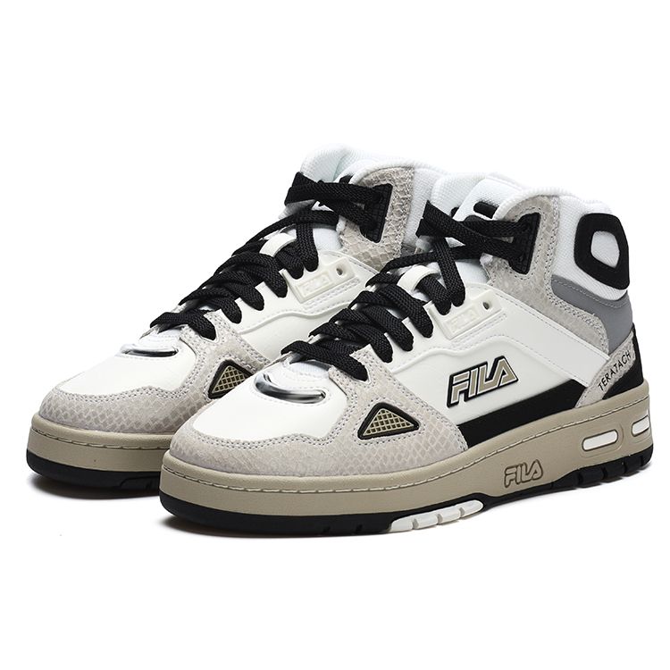 Fila Fusion Teratach Retro Basketball Shoes Women Sneaker Bright-White Black T12W243211FBB