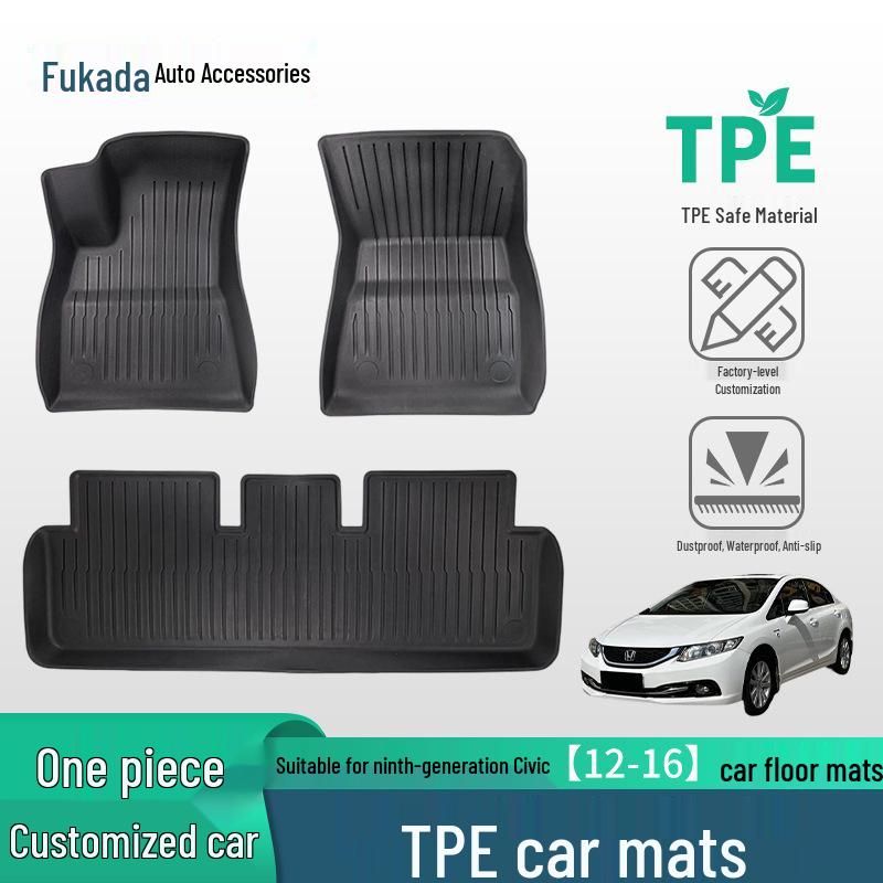Three-Piece TPE Set for 2012-16 Honda Civic 9th Gen