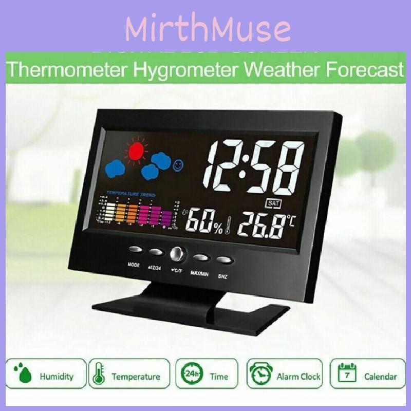 Digital Modern Simplified Alarm Clock Calendar Temperature Display Home Bedroom