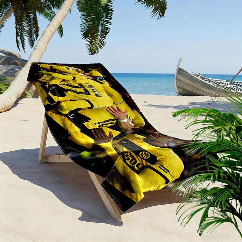 YB Print Beach Towel, Large Soft Quick Dry Towel for Beach Camping Swimming