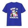 Wine Party T Shirt Drinking Lover Is Magical  Vintage Washed Breathable Slightly Stretched Casual Fashion Homme Streetwear
