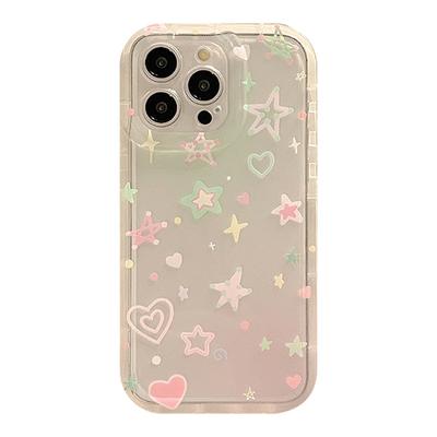 Ins Dopaminové barevné hvězdy Vhodné pro pouzdro na mobilní telefon Apple 15 Promax Model pro ženy Iphone13/14 16