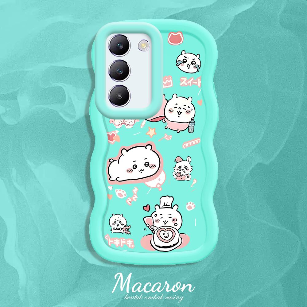 

Окрашенный узор Big Wave Edge Мягкий силиконовый материал Macaron чехол для телефона противоударный защитный резиновый чехол для OnePlus Vivo Motorola Moto Vivo Y50