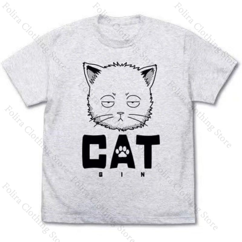 

Anime Sakata Gintoki Print Tshirt Cotton Summer Tops Short Sleeve Tee for Unisex Women Daily Unisexs Clothes Unisexs Tshirts S