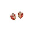 Silver Needle Koi Copper Coin Zirconia Stud Earrings - Chinese Trend, Light Luxury Pearl Accessories for Women