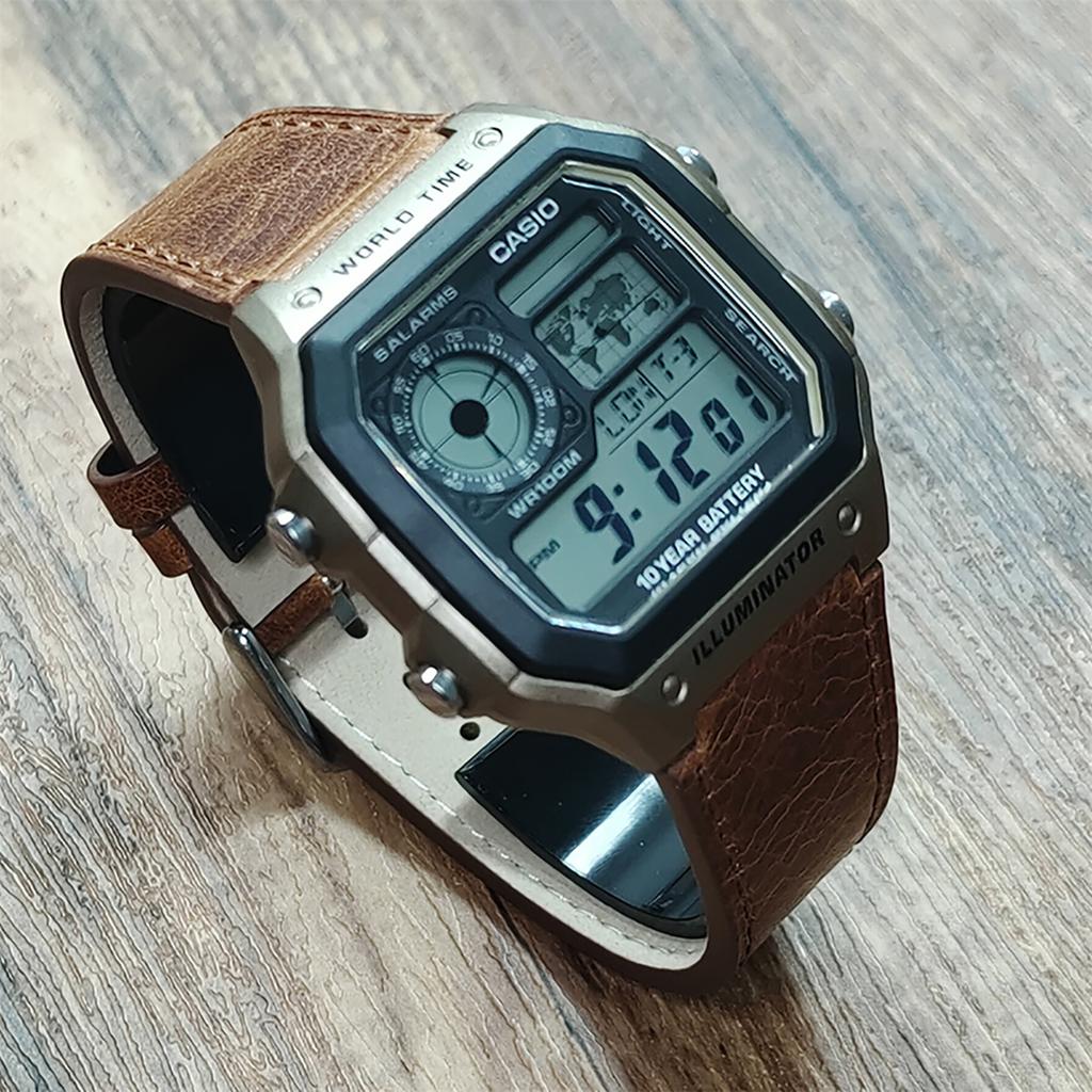CASIO Custom Collection Quartz Movement Watch Men's Watches Black Dial AE-1200WH-5AV(Watch3--
