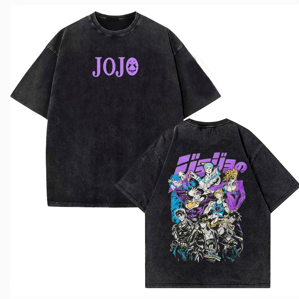 Anime JoJo Bizarre Adventure Trička Gyro Zeppeli Manga Grafický Potisk Tričko Pánské Dámské Vintage Prané Bavlny Ležérní Tričko