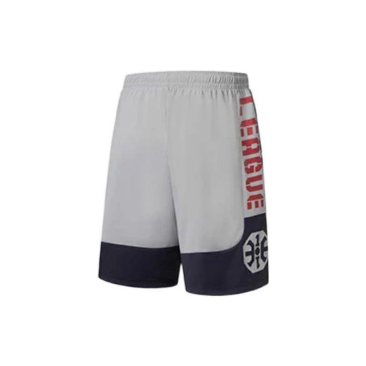 Li-Ning Badfive Series Logo Print Sweat-Absorbent Comfortable Loose Sports Casual Shorts Men Bottoms Gray Cold-Tan Black AAPS031-6