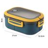 Double Layer Salad Lunch Box Microwave Heating Office Student Lunch Box with Tableware Large Capacity Portable Lunch Box