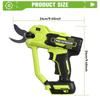 ONEGREEN Brushless 30MM Electric Pruner Shear 2 Gears Cordless Tree Bonsai Pruning Scissors Tools For Makita 21V Battery Pin