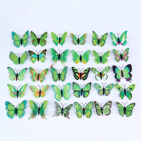 Naklejki ścienne motyle 3D magnesy na lodówkę motyle wodoodporne usuwalne naklejki motyle na szafkę dom biuro dekoracja ściany tablicy