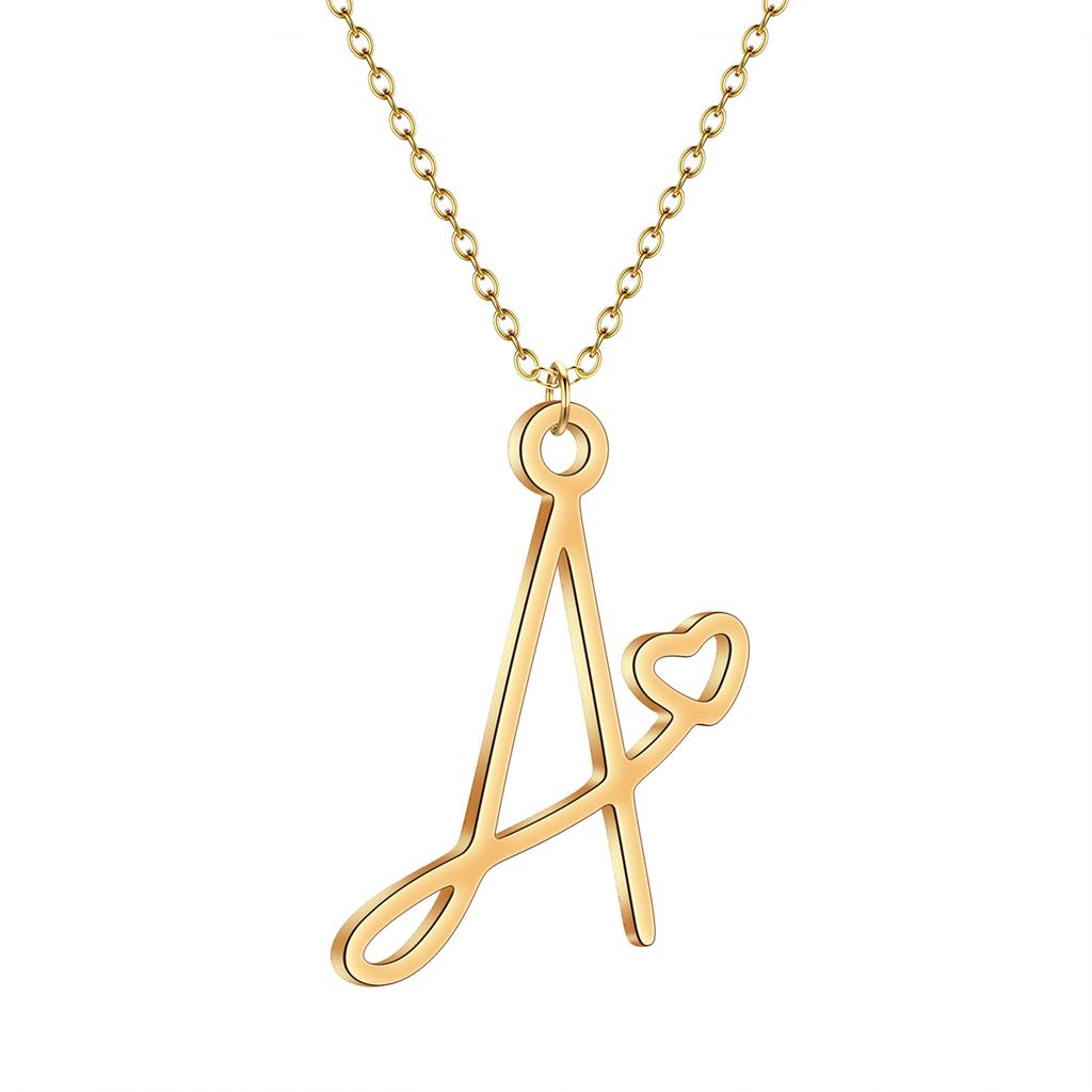Kinitial Dainty Initial Letter Necklaces For Women Minimalist Stainless Steel Initial Necklace Femme Wedding Jewelry Gift