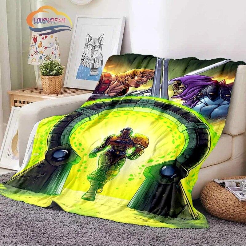 Fashion Cartoon Masters of the Universe Blanket3D Print He-Man Rectangle Blanket Flannel Blanket Wearable Blanket Sofa  Blanket