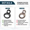 TUCKBOLD Multi Purpose Car Tie Down Strap Rings | Anchor Hooks, Black, Set of 12